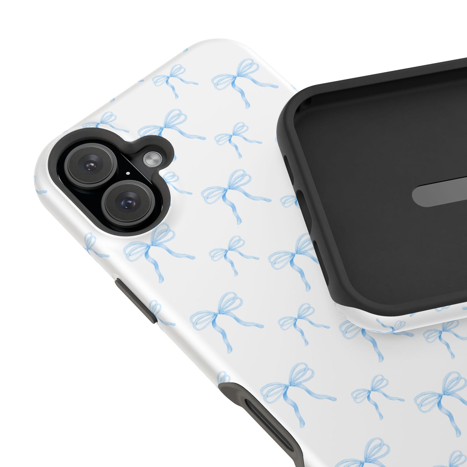 Coquette Blue Bows Impact-Resistant Phone Cases