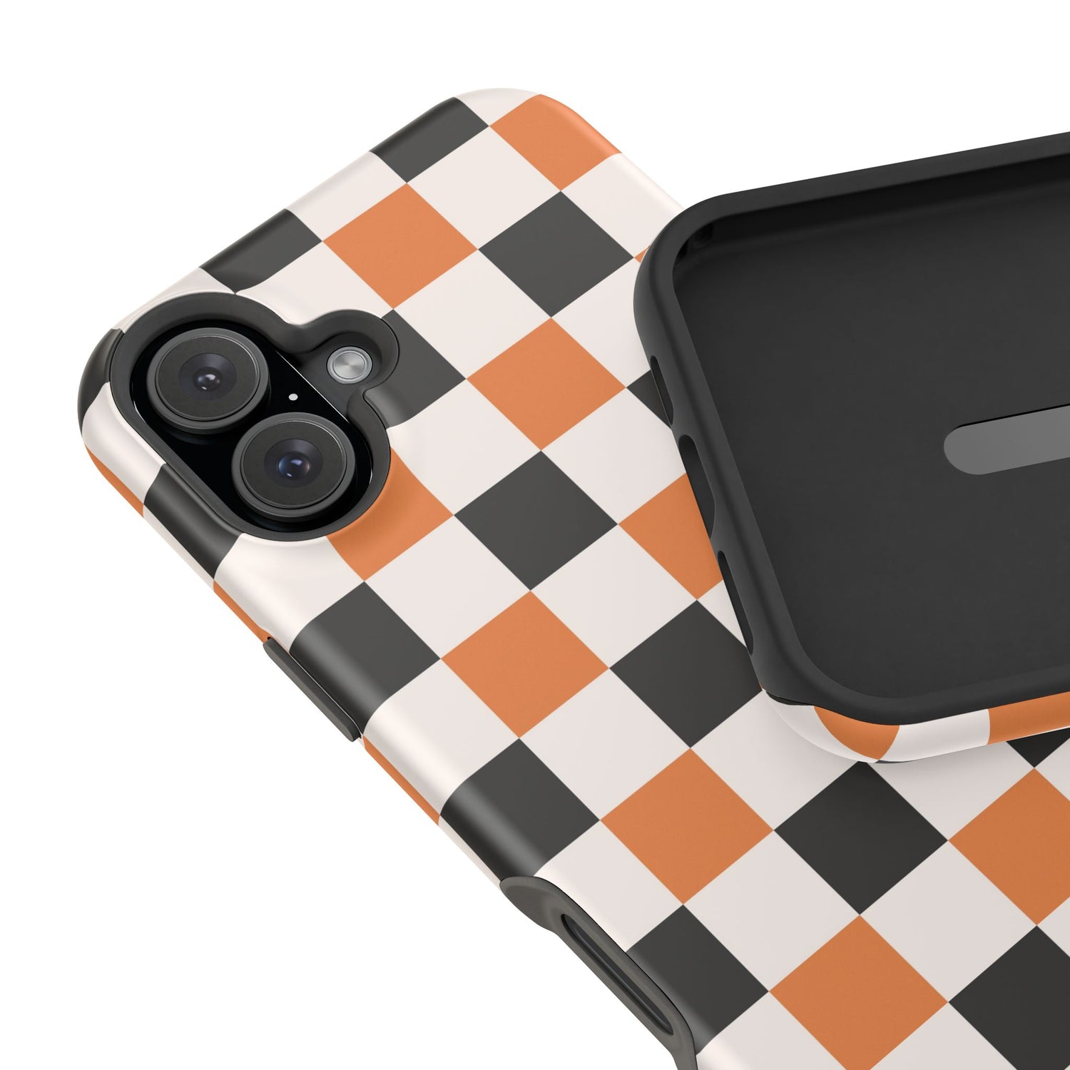 Trendy Halloween Checkerboard Phone Case | Impact-Resistant, iPhone, Samsung