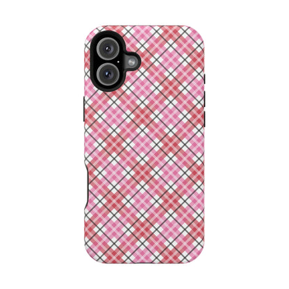 Impact-Resistant Phone Case - Valentine Plaid