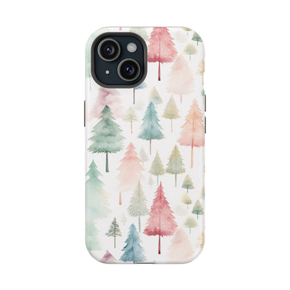 Watercolor Christmas Trees Impact-Resistant Phone Case