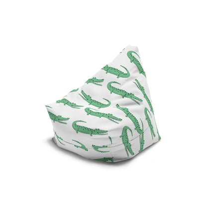 Preppy Green Crocodile Bean Bag Chair Cover