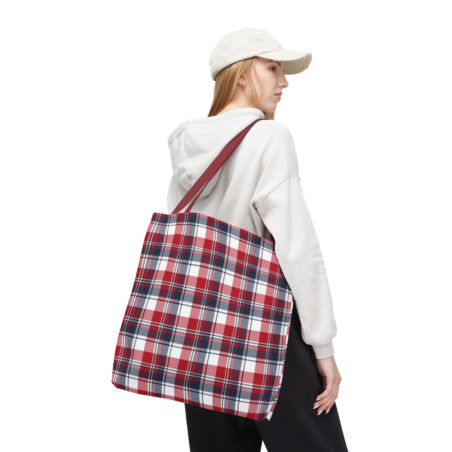 4th of July Plaid Tote Bag