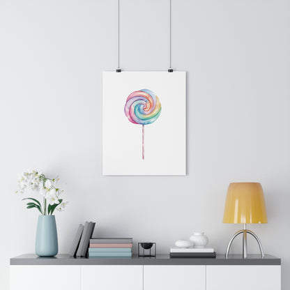 Giclée Art Print Watercolor Candy Land Lollipop