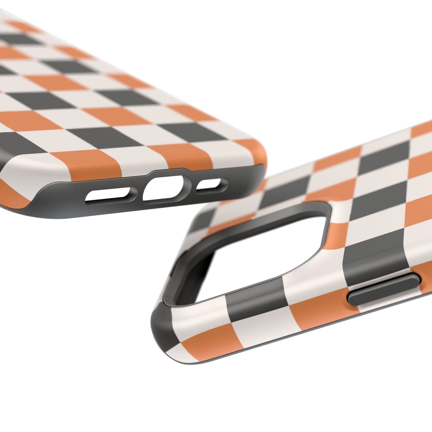 Trendy Halloween Checkerboard Phone Case | Impact-Resistant, iPhone, Samsung
