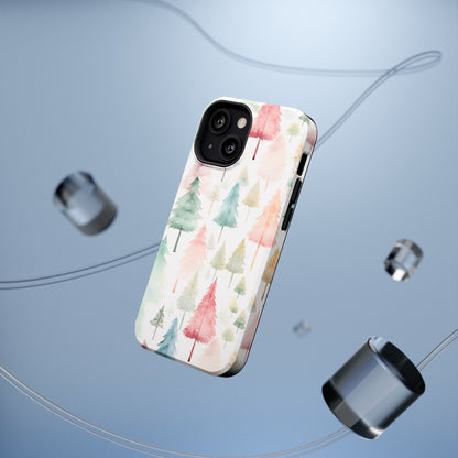 Watercolor Christmas Trees Impact-Resistant Phone Case