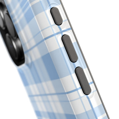 Impact-Resistant Phone Case - Easter Plaid Blue