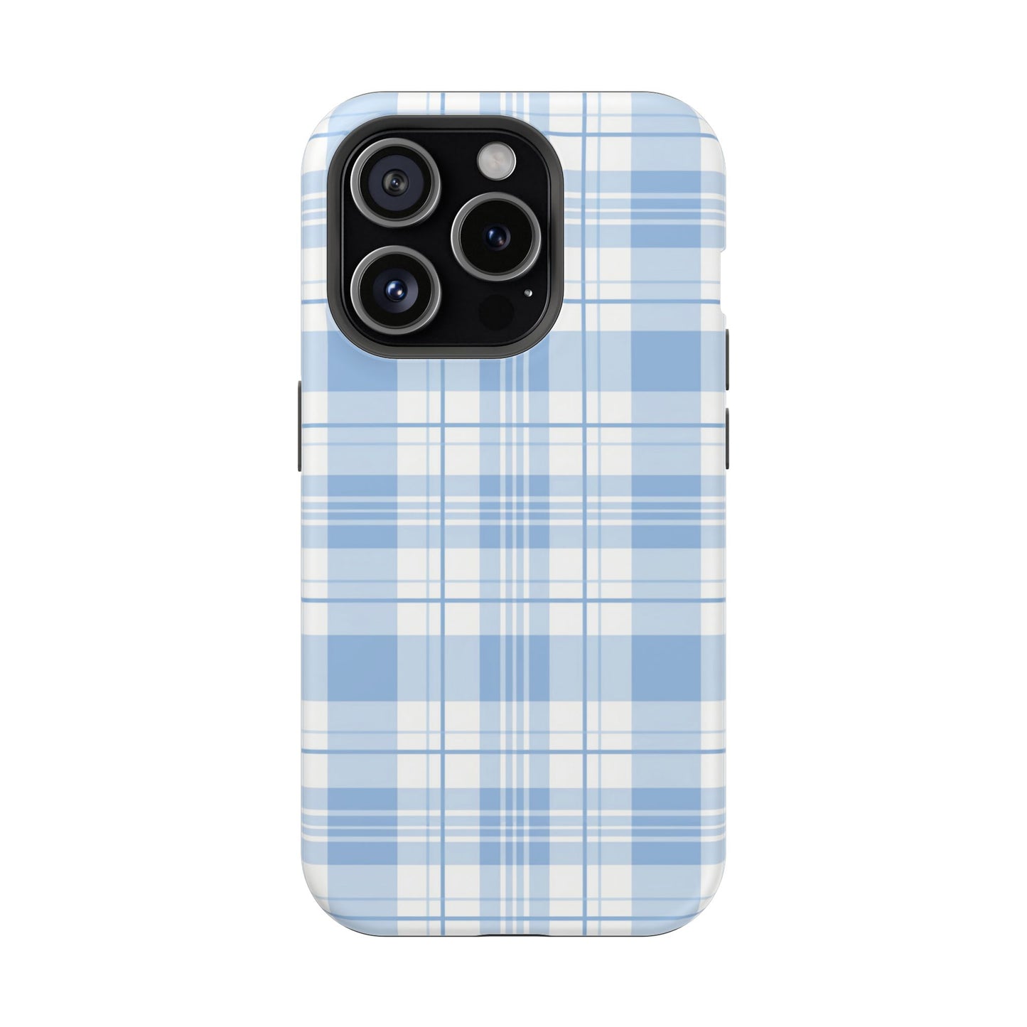 Impact-Resistant Phone Case - Easter Plaid Blue