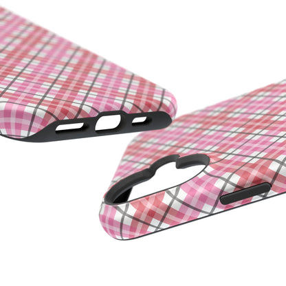 Impact-Resistant Phone Case - Valentine Plaid