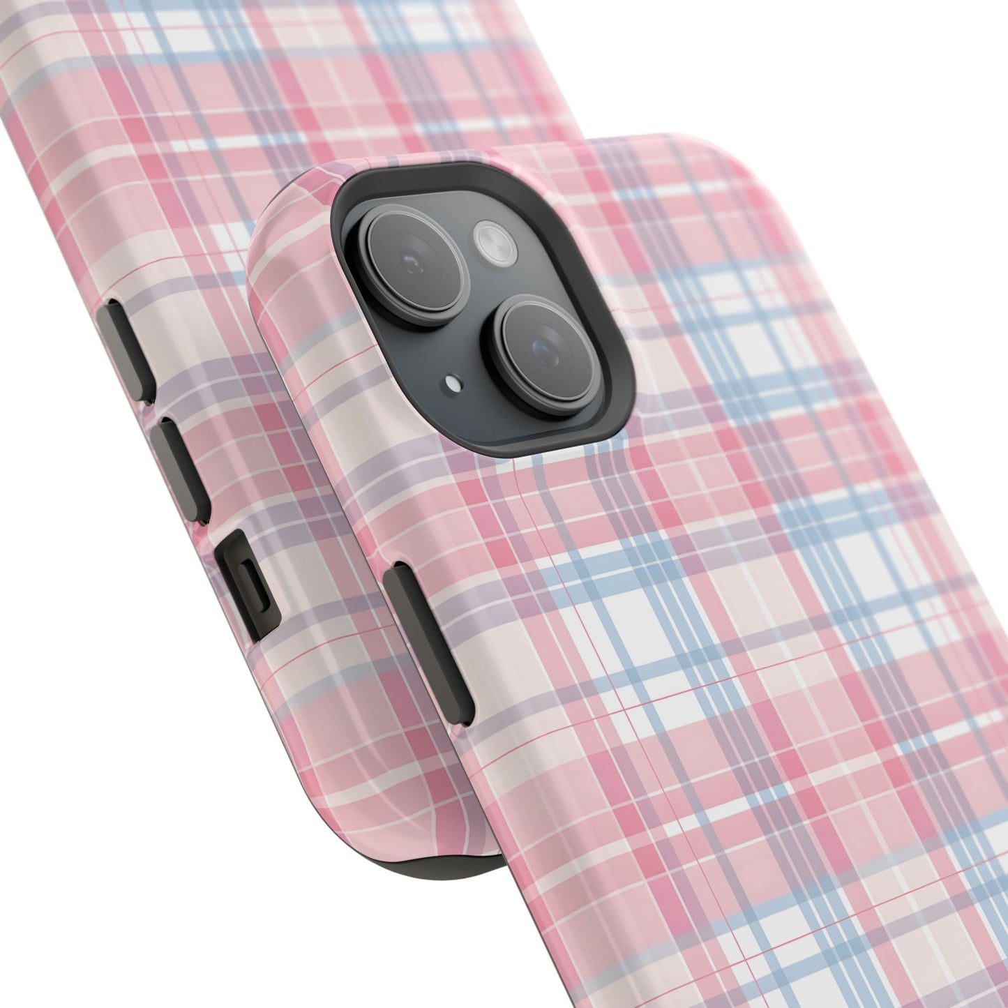 Impact-Resistant Cases-Spring Plaid Pink Blue