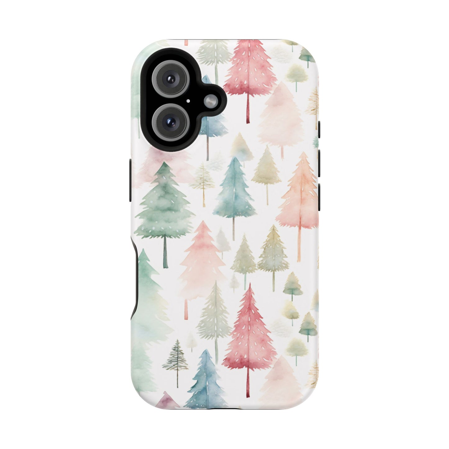 Watercolor Christmas Trees Impact-Resistant Phone Case