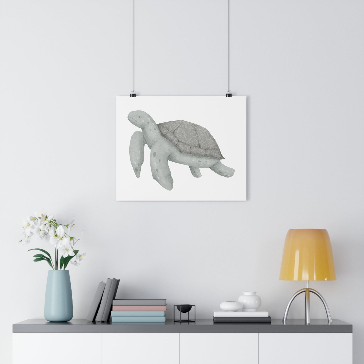 Giclée Art Print Watercolor Memories of Dreams Blue Turtle