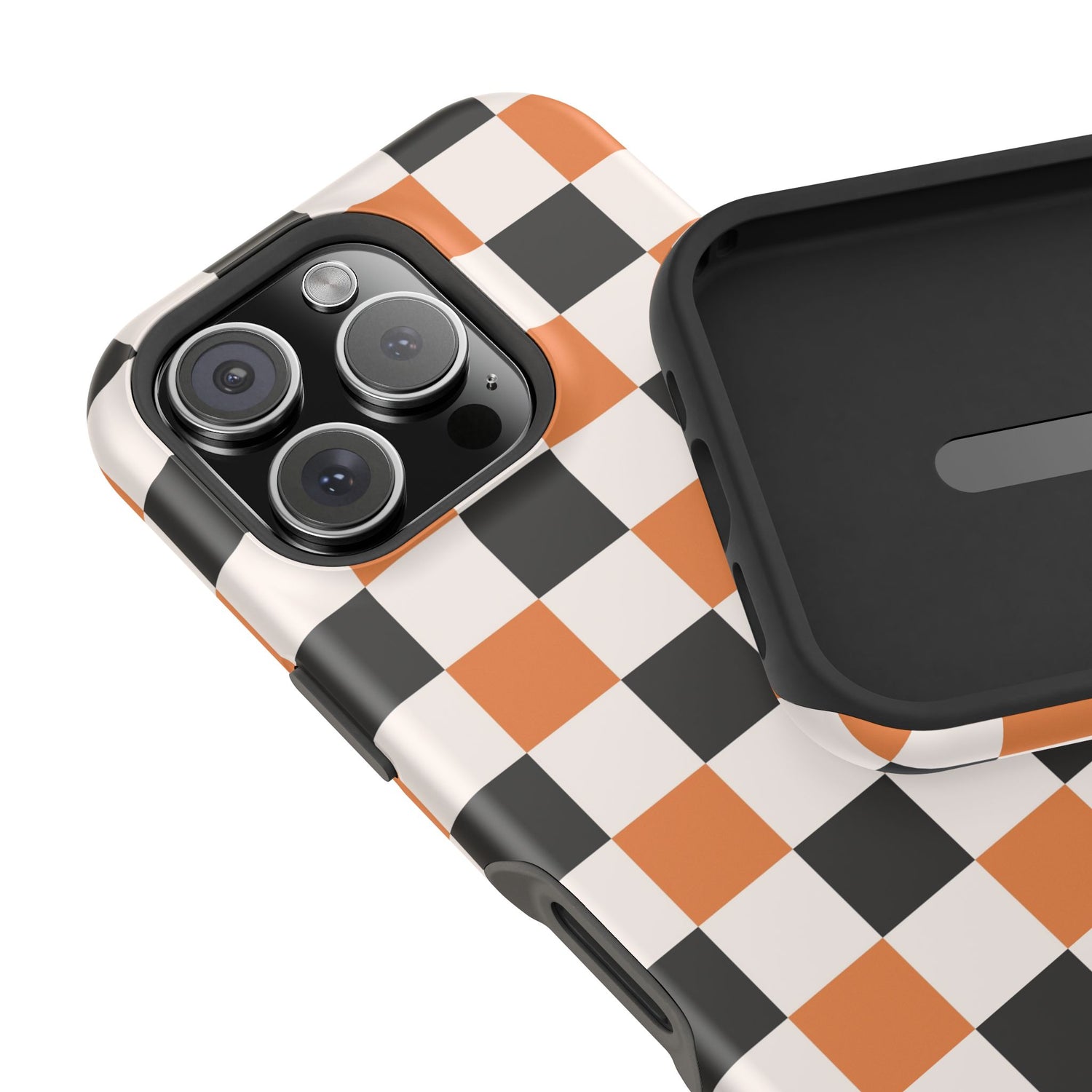 Trendy Halloween Checkerboard Phone Case | Impact-Resistant, iPhone, Samsung