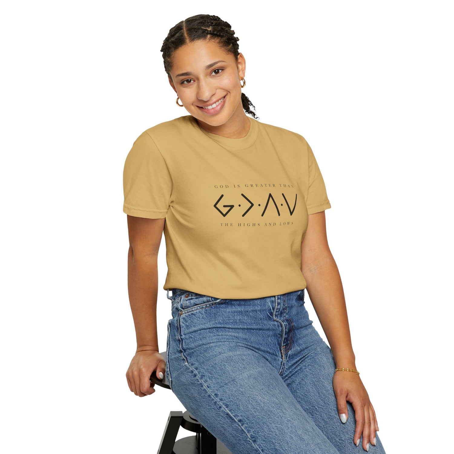 Christian Unisex Tee - God is Greater than the Highs and Lows