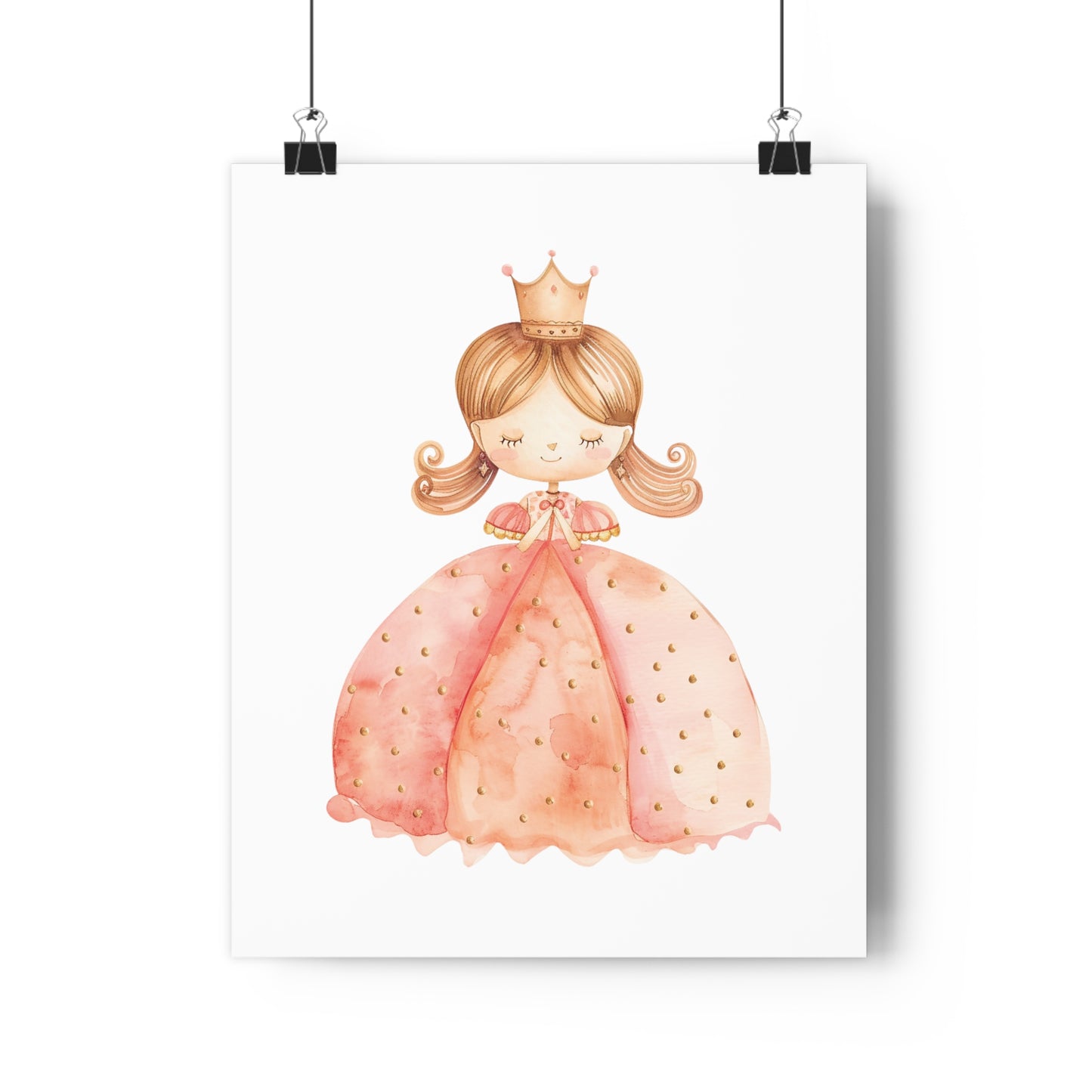 Giclée Art Print Watercolor Pink Princess 4