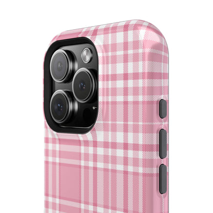 Impact-Resistant Phone Case - Easter Plaid Pink