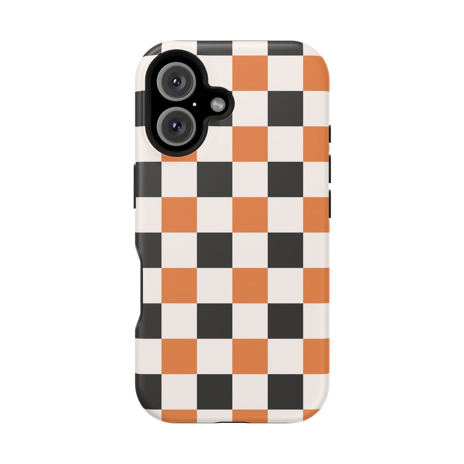 Trendy Halloween Checkerboard Phone Case | Impact-Resistant, iPhone, Samsung