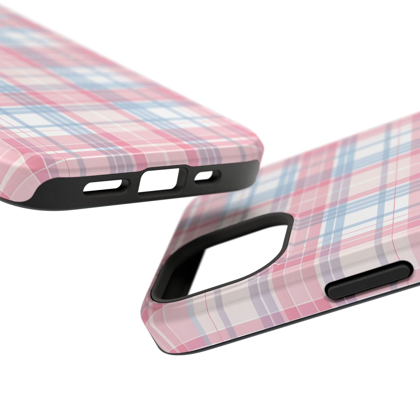 Impact-Resistant Cases-Spring Plaid Pink Blue