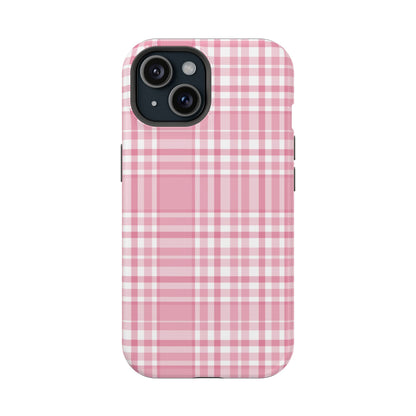 Impact-Resistant Phone Case - Easter Plaid Pink