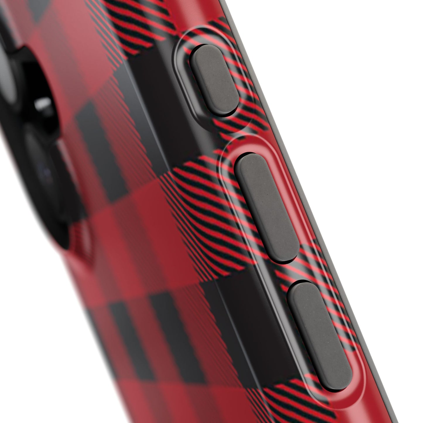 Impact-Resistant Phone Case-Red Black Buffalo Plaid