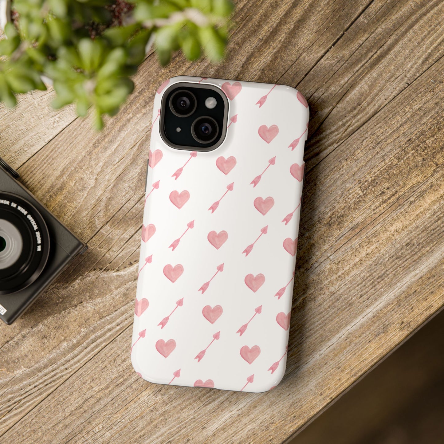 Impact-Resistant Cases - Valentine's Day Watercolor Arrow Hearts