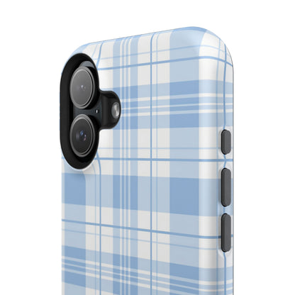 Impact-Resistant Phone Case - Easter Plaid Blue