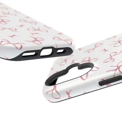 Impact-Resistant Phone Case - Coquette Bows Pink