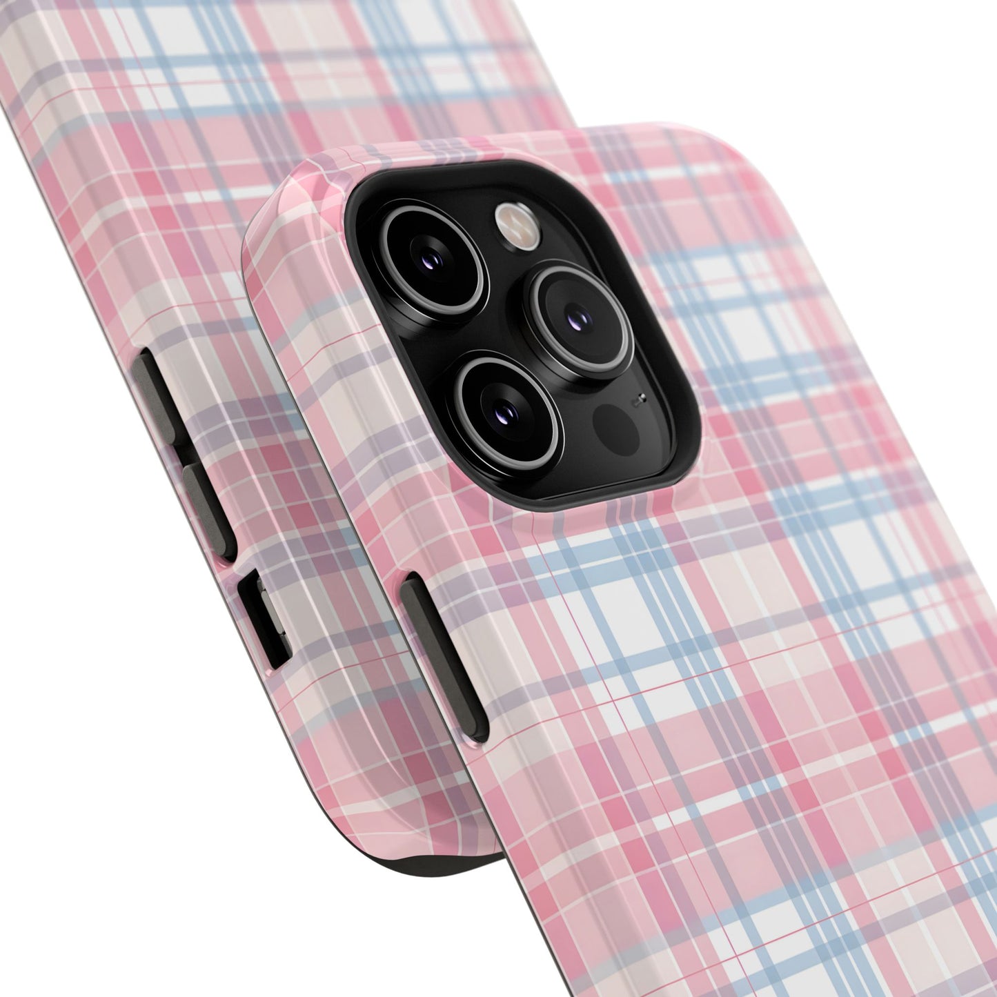 Impact-Resistant Cases-Spring Plaid Pink Blue