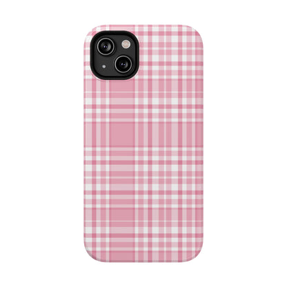 Impact-Resistant Phone Case - Easter Plaid Pink