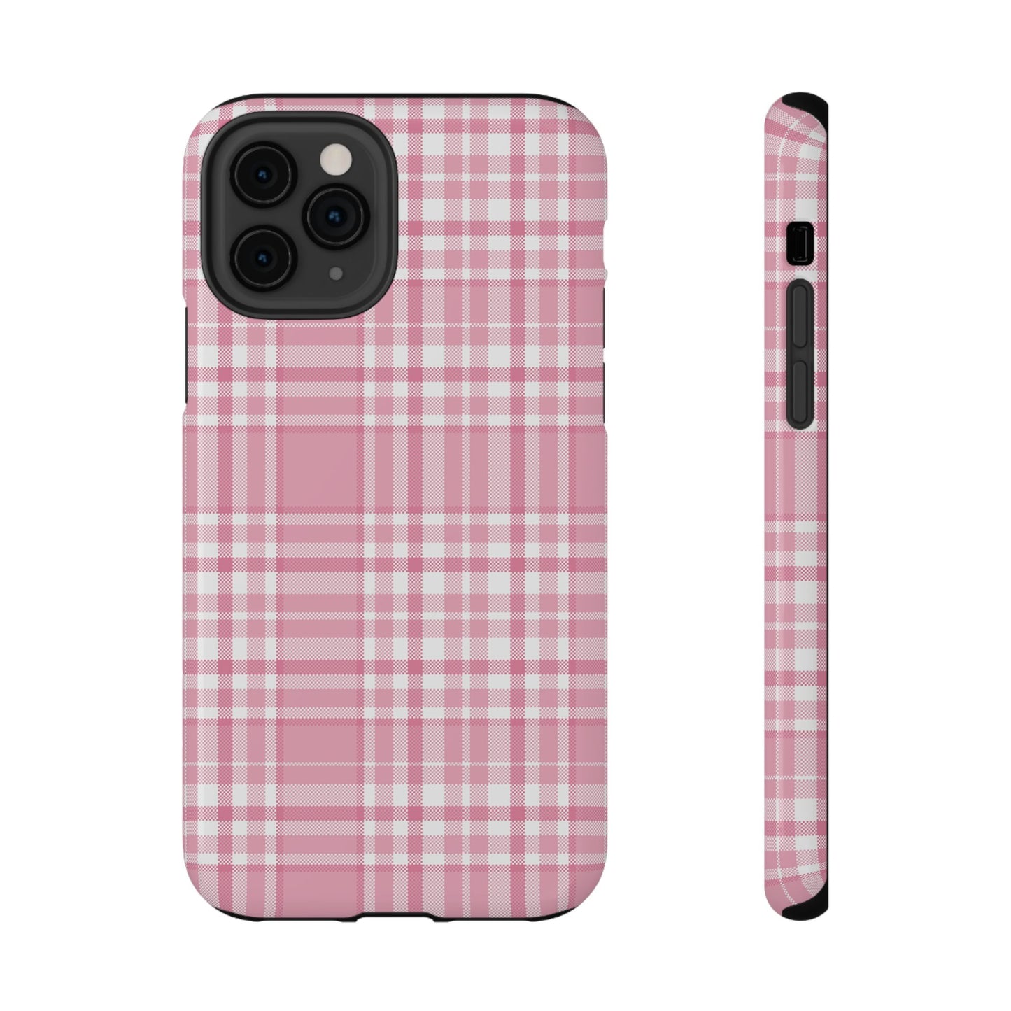 Impact-Resistant Phone Case - Easter Plaid Pink