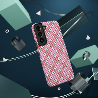 Impact-Resistant Phone Case - Valentine Plaid