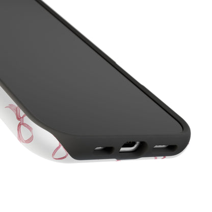 Impact-Resistant Phone Case - Coquette Bows Pink