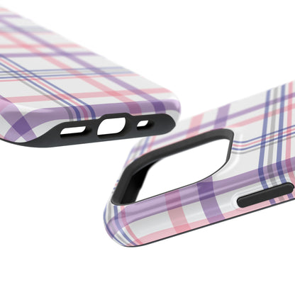 Impact-Resistant Cases - Spring Plaid Pink Purple