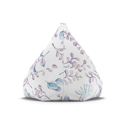 Elegant Lavender Floral Bean Bag Chair Cover