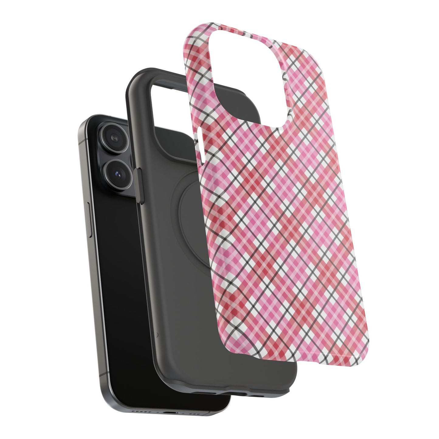 Impact-Resistant Phone Case - Valentine Plaid