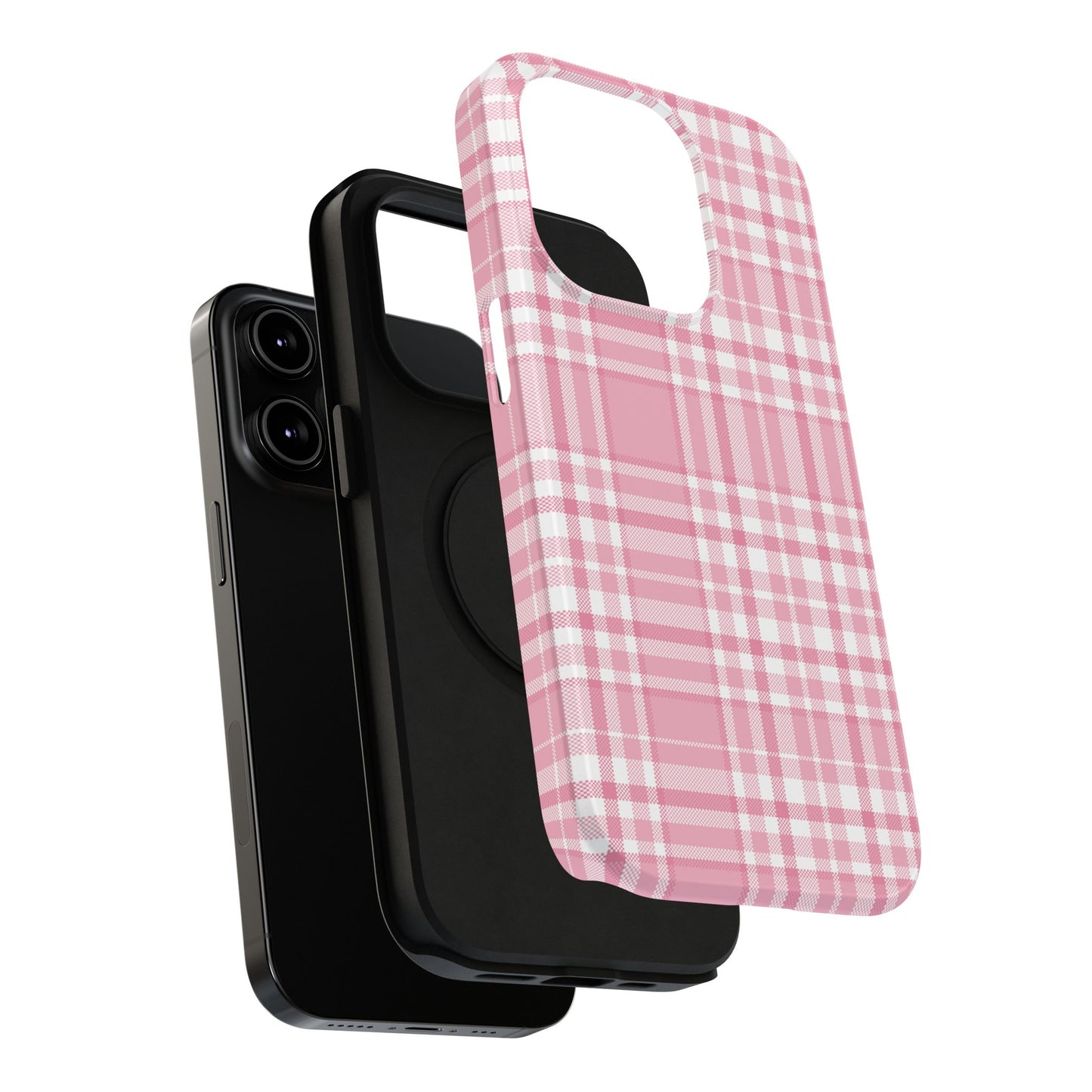 Impact-Resistant Phone Case - Easter Plaid Pink