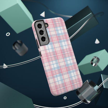 Impact-Resistant Cases-Spring Plaid Pink Blue