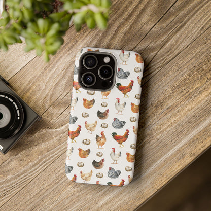 Impact-Resistant Phone Case - Chicken Love