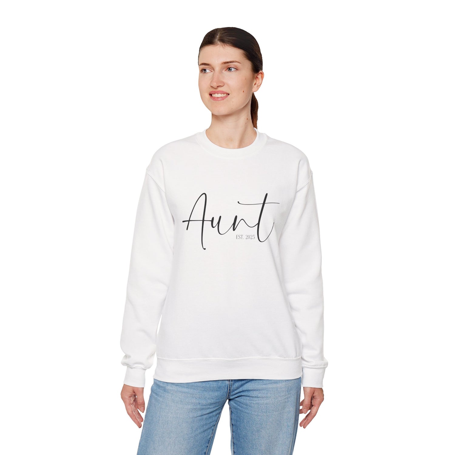 Aunt Established Crewneck Sweatshirt, Cozy Gift for Aunt, Family Sweatshirt, Mother's Day Gift, Birthday Sweatshirt