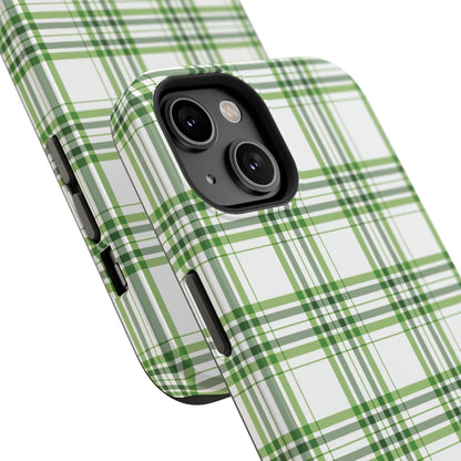 Impact-Resistant Phone Case -St. Patrick's Day Plaid