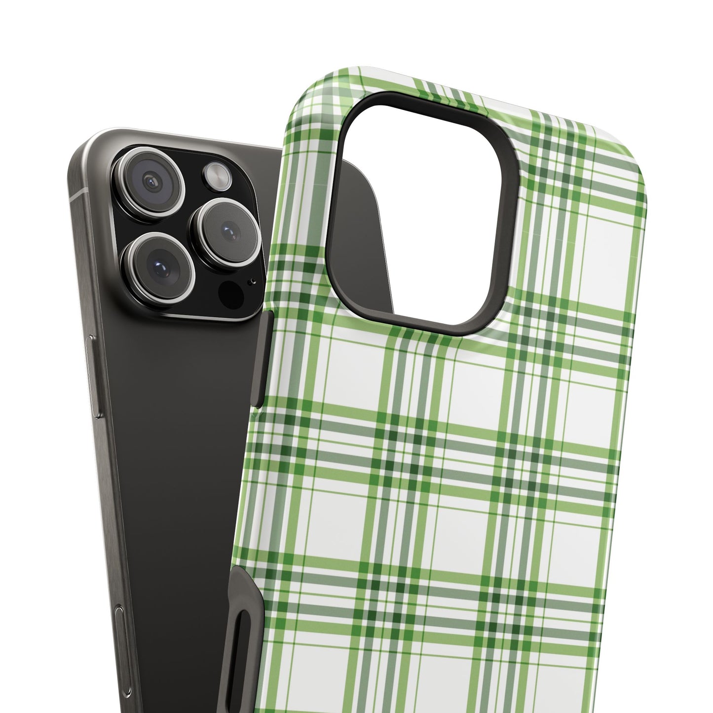 Impact-Resistant Phone Case -St. Patrick's Day Plaid