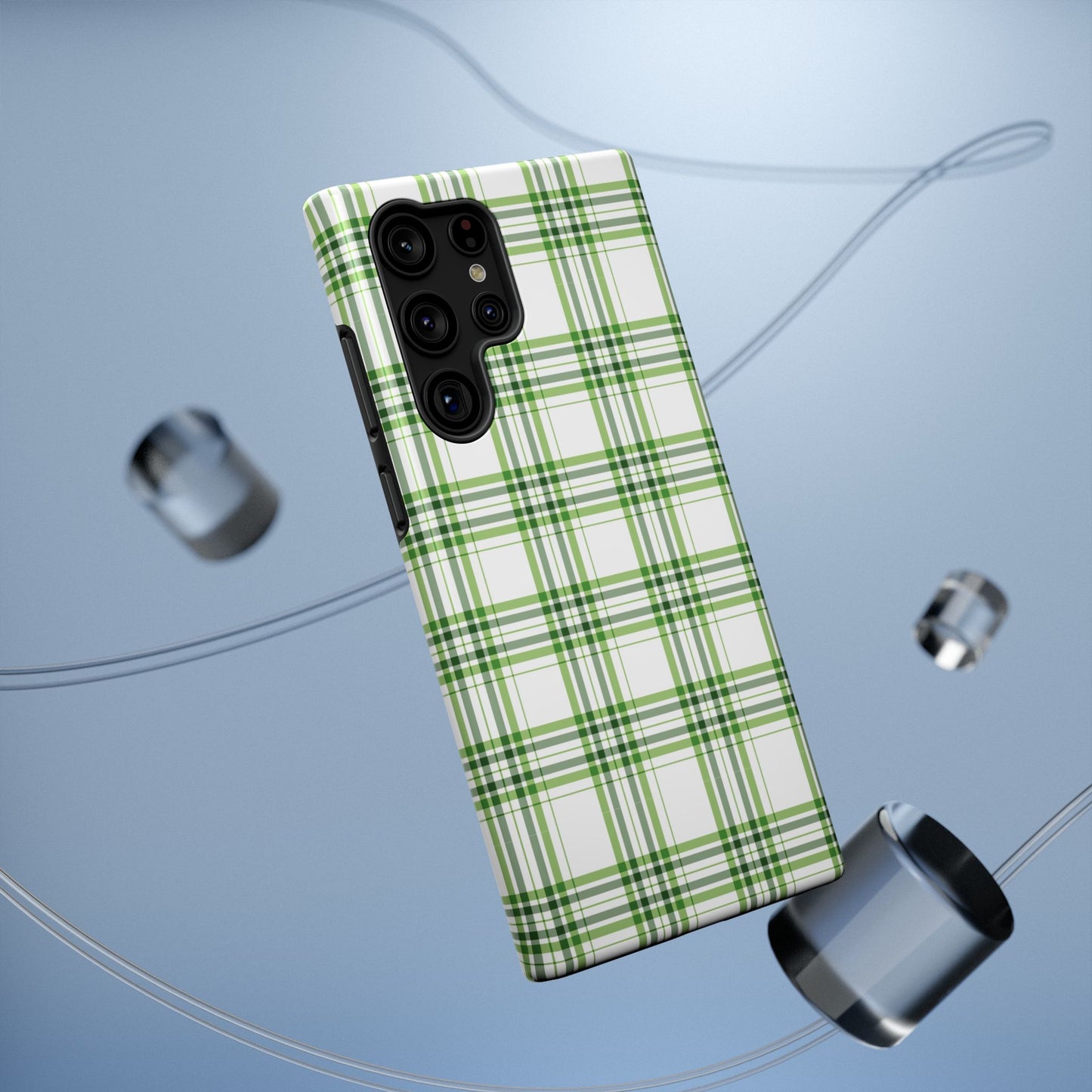 Impact-Resistant Phone Case -St. Patrick's Day Plaid