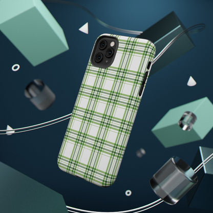 Impact-Resistant Phone Case -St. Patrick's Day Plaid