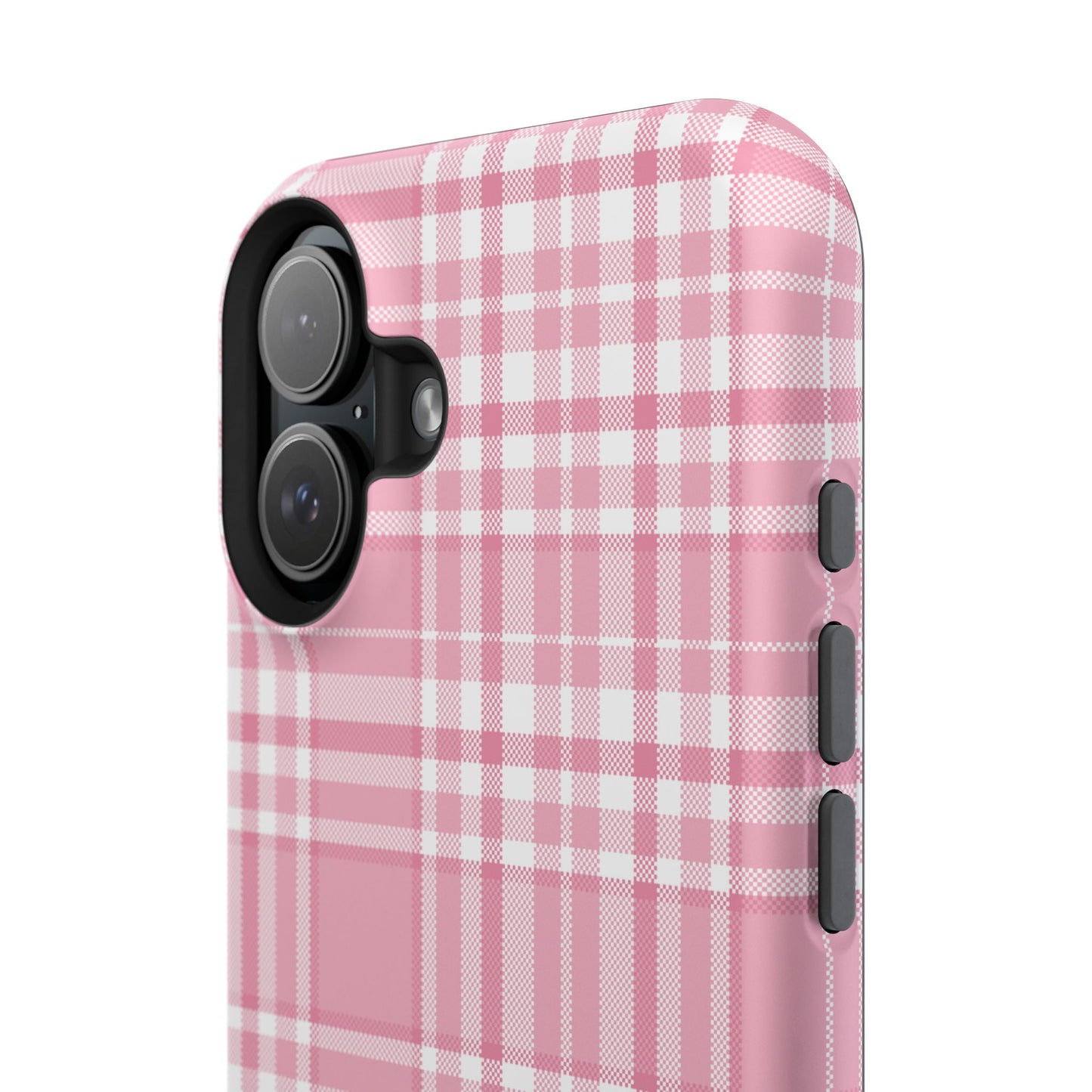 Impact-Resistant Phone Case - Easter Plaid Pink