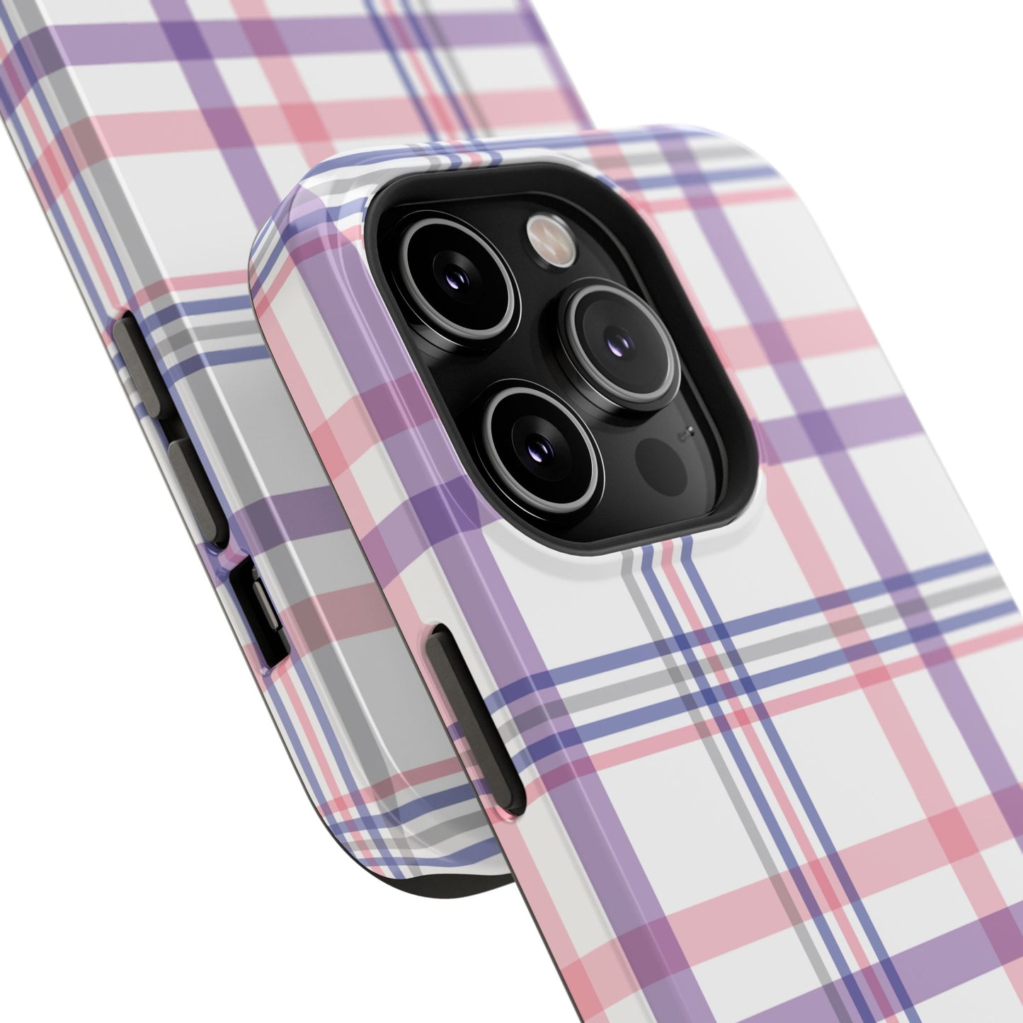 Impact-Resistant Cases - Spring Plaid Pink Purple