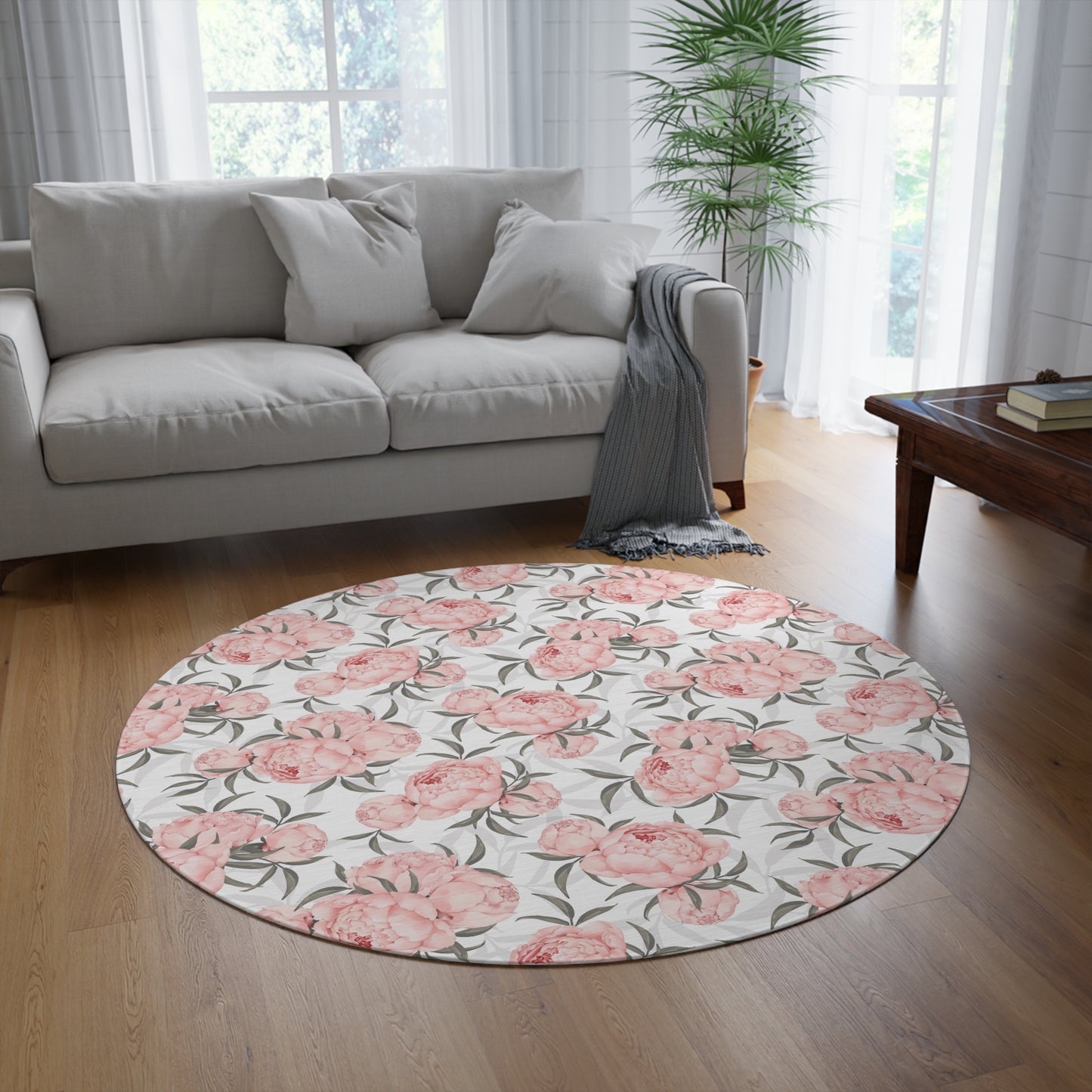 Round Rug Floral Dreams