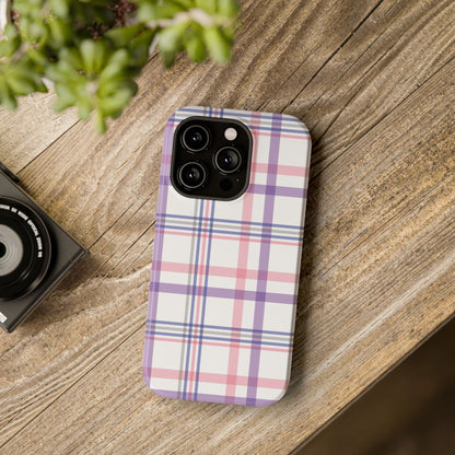 Impact-Resistant Cases - Spring Plaid Pink Purple