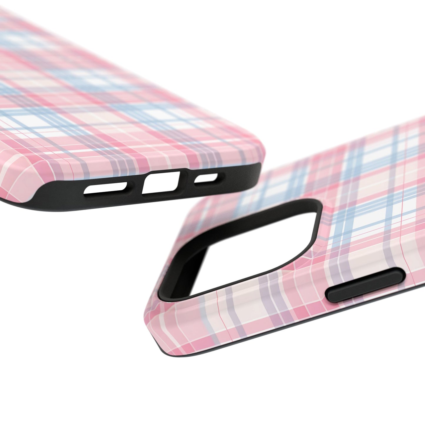 Impact-Resistant Cases-Spring Plaid Pink Blue