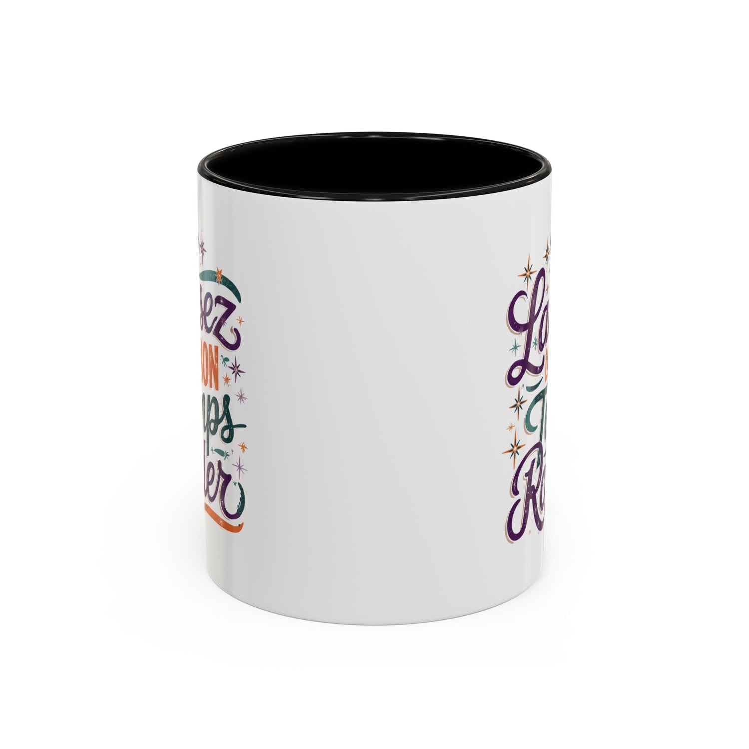 Vibrant Accent Coffee Mug - 'Laissez les Bon Temps Rouler', Perfect for Celebrations, Gifts, Coffee Lovers, Home Decor, and More