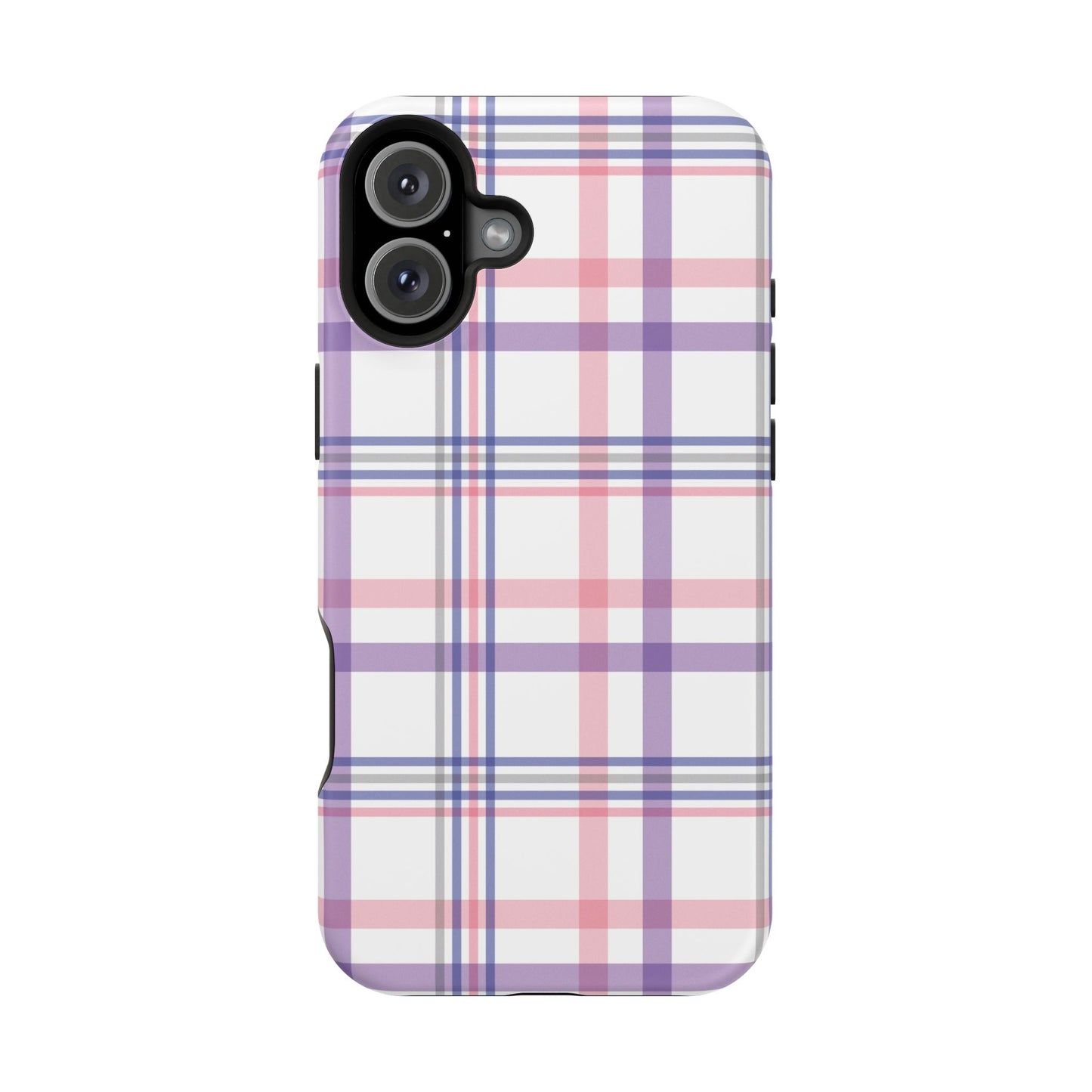 Impact-Resistant Cases - Spring Plaid Pink Purple