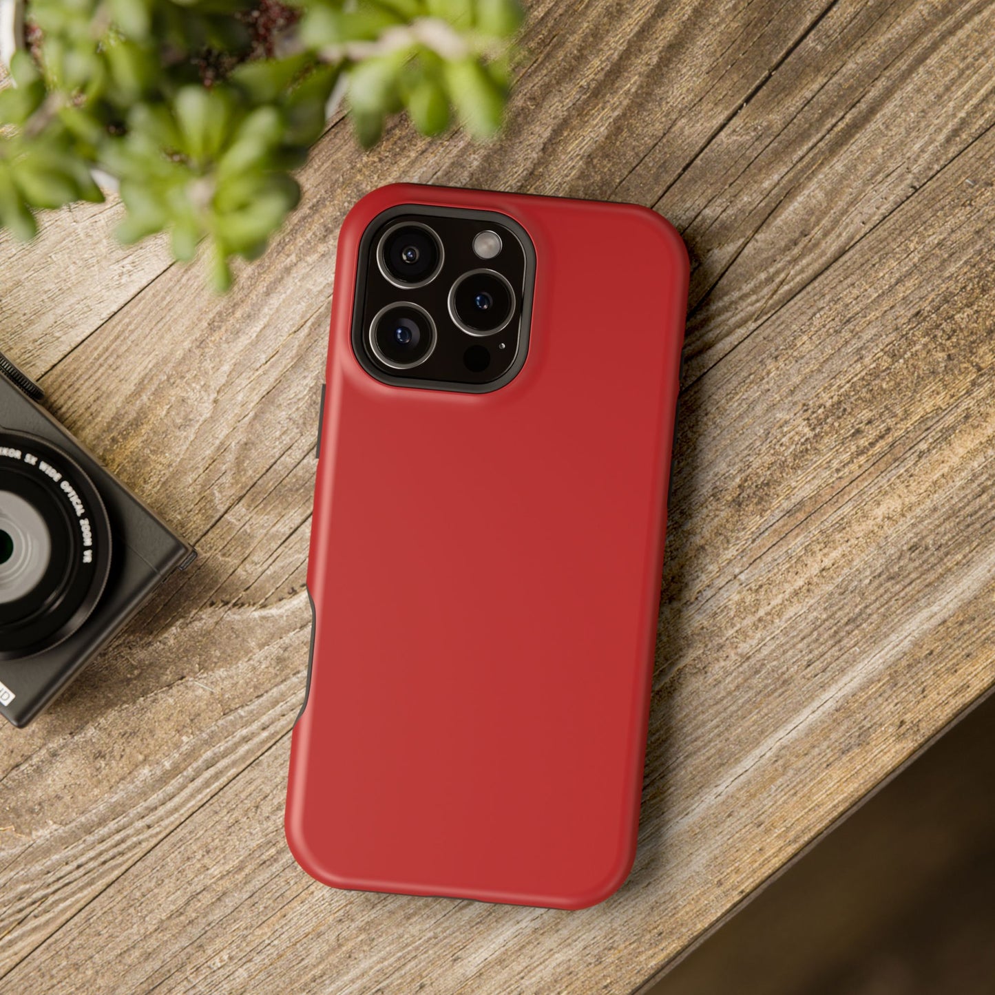 Impact-Resistant Phone Case - Lipstick Red